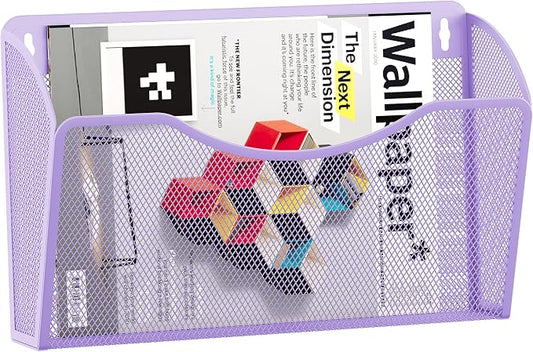 EasyPAG Wall File Organizer, Metal Mesh Hanging File Folder Holder by EasyPAG