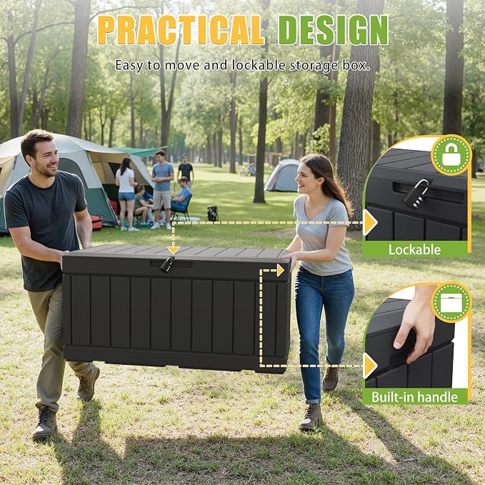 Greesum Outdoor Storage Box 82 Gallon Storage Bin - Image 4