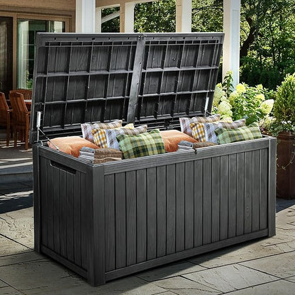 YITAHOME 220 Gallon Large Outdoor Storage XL Deck Box w/Divider - Image 2