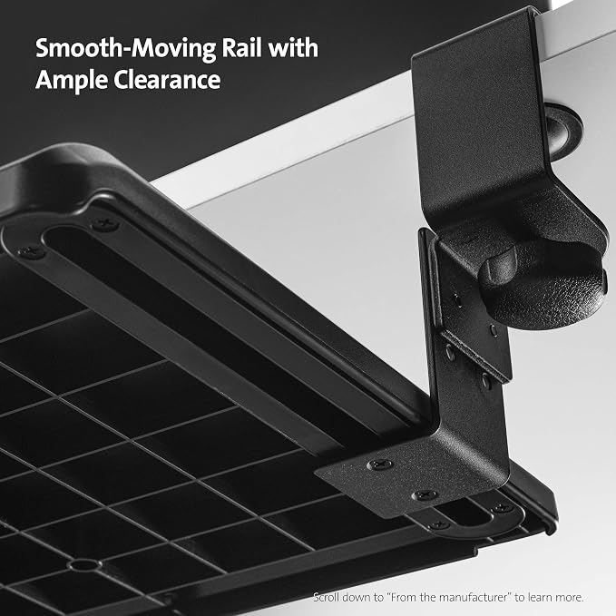 Kensington Clamp-On Keyboard Tray, Under Desk Keyboard Drawer - Image 3