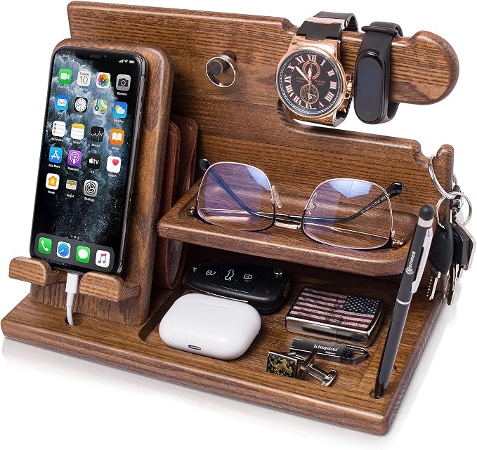 TESLYAR Wood Phone Docking Station by TESLYAR