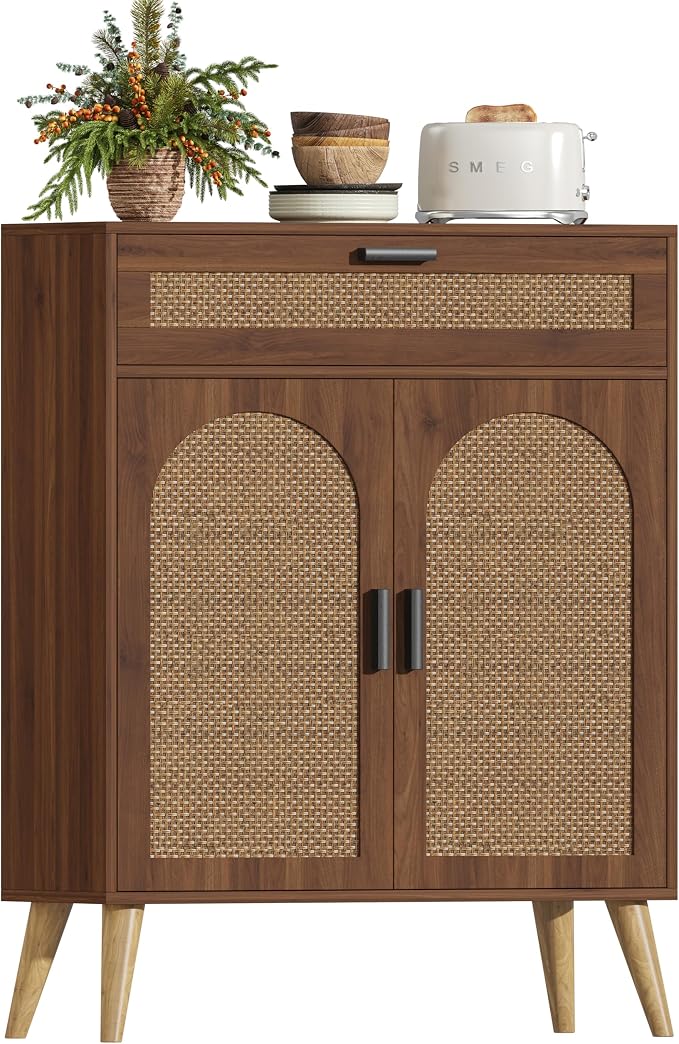 Keehusux Rattan Storage Cabinet - Image 8