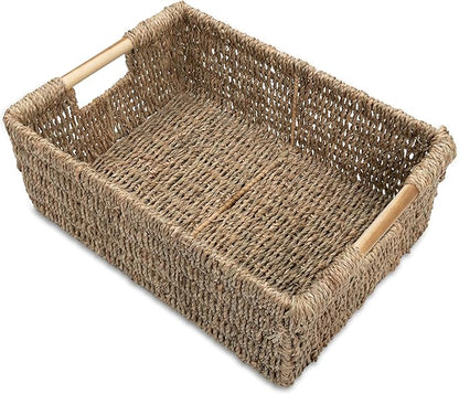 Large Natural Wicker Basket Rectangular by VATIMA