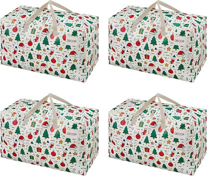 VENO 4 Pack Moving Bags and Large Christmas Decoration Storage Bins by Veno