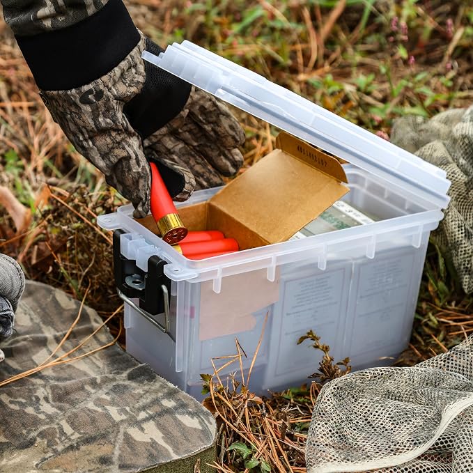 Sheffield Ammo Box Made in USA, Stackable Lockable Ammo Storage Box, Frost | 2 - Image 8