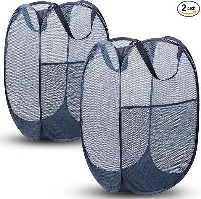 DUCOO Pop Up Laundry Hamper, 70L Collapsible Mesh Laundry Basket by Unknown