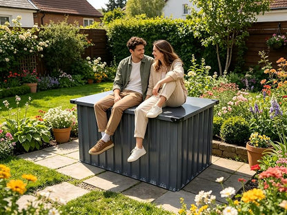Garvee Outdoor Storage Box, 180 Gallon Waterproof Metal Storage Box, Outdoor - Image 8