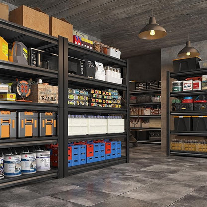 REIBII 72" H Storage Shelves, 2500LBS Heavy Duty Garage Shelving Unit, 5 Tier - Image 7