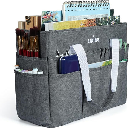 JJRING Craft Organizer Tote Bag, Large Art Storage Caddy by JJRING