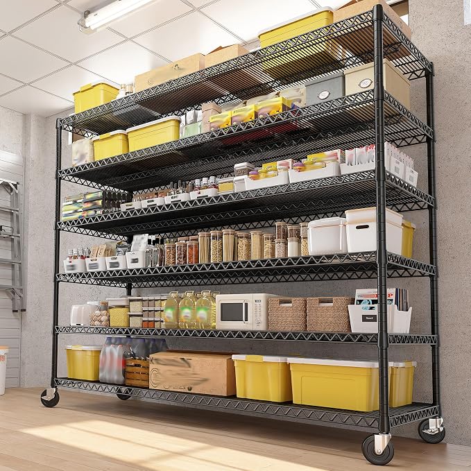 REIBII 82.6" H*60''W*17.7" D Steel Heavy Duty Wire Shelving - Image 8