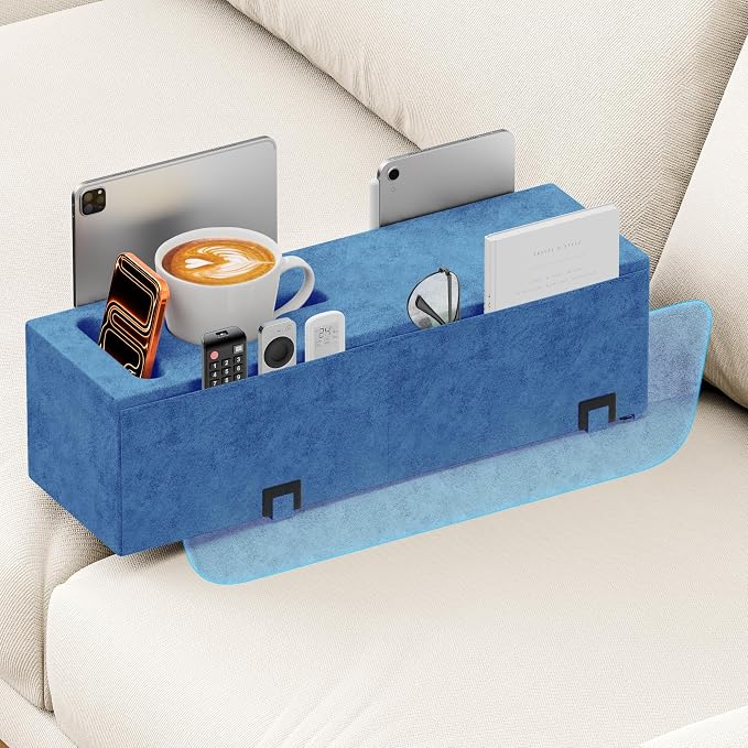 Sofa Armrest Couch Caddy with Cup Holder, Removable Couch Armrest Table Pillow by Unknown