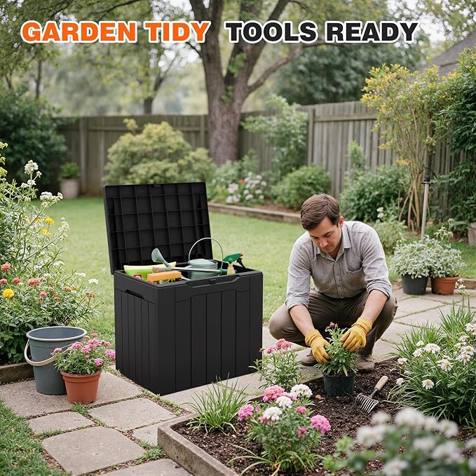 32 Gallon Deck Box Outdoor Indoor Waterproof Storage Box - Image 3