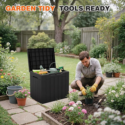 32 Gallon Deck Box Outdoor Indoor Waterproof Storage Box - Image 3