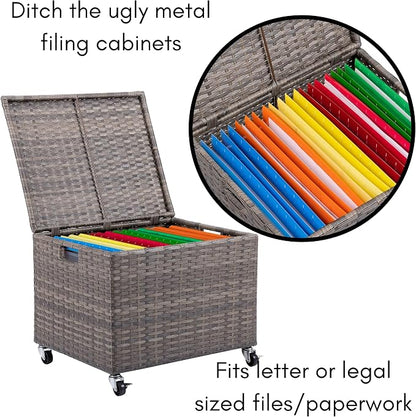 BIRDROCK HOME Rolling File Box - Image 8