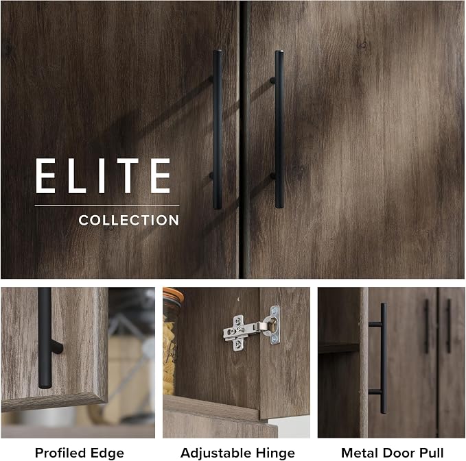 Prepac Elite Tall Garage Storage Cabinet & Pantry Storage Cupboard, 2-Door - Image 5