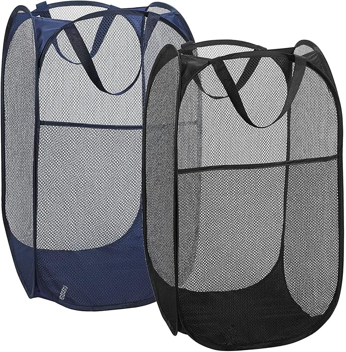 2 Laundry Baskets, pop-up Laundry Baskets, Foldable mesh Laundry Baskets… by Unknown