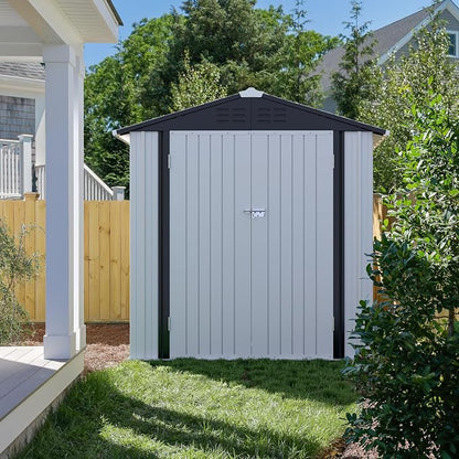 JUMMICO Metal Outdoor Storage Shed 6 x 4 FT Metal Shed - Image 7