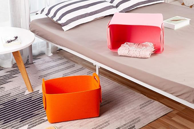 Minoisome Storage Basket Felt Storage Bin Collapsible& Convenient Box Organizer - Image 6