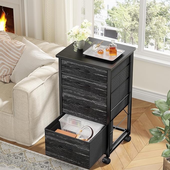 4 Drawers Mobile File Cabinet Vertical Filing Cabinet - Image 8