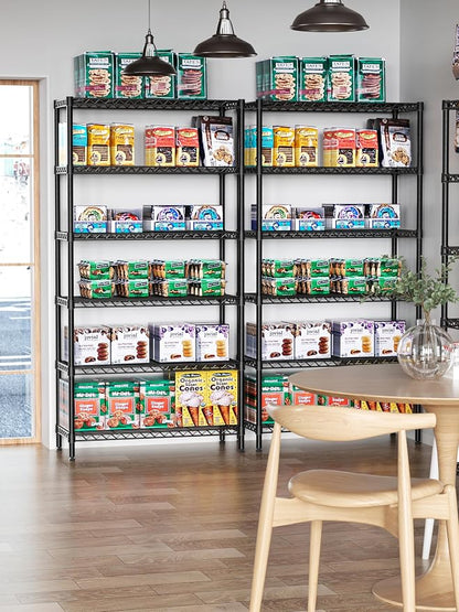 6 Tier Adjustable Storage Shelves, Heavy Duty Metal Utility Shelf 1500LBS - Image 8