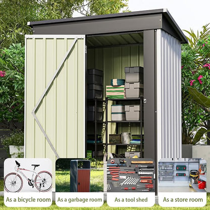 Patiowell 5x3 FT Outdoor Storage Shed, Garden Tool Shed - Image 6