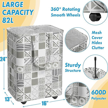 Simple Houseware Large 82L Laundry Basket - Image 3