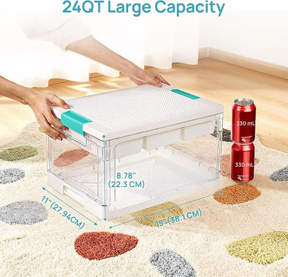 Vtopmart 24 QT Clear Plastic Storage Box - Image 2