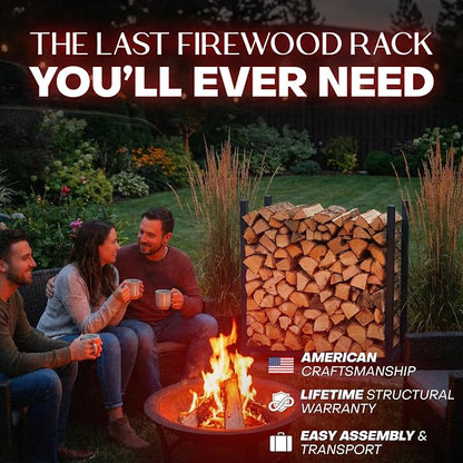 Woodhaven 3-Foot Firewood Rack – Made in USA – 1/8 Cord Raised Lumber Storage - Image 3