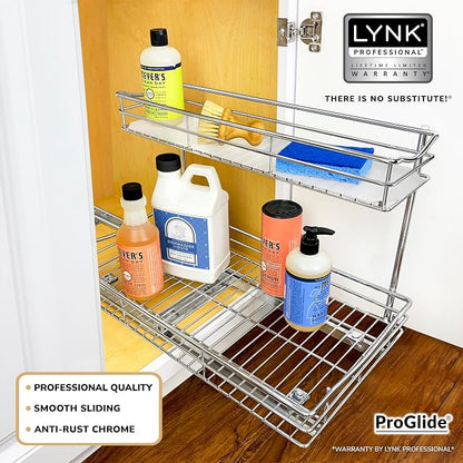 LYNK PROFESSIONAL® Pull Out Under Sink Kitchen Cabinet Organizer - Image 2