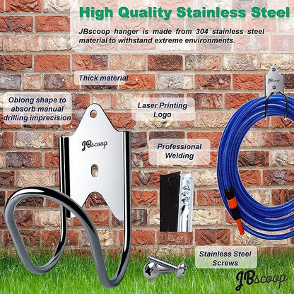 JBscoop Stainless Steel Garden Hose Hanger, - Image 5