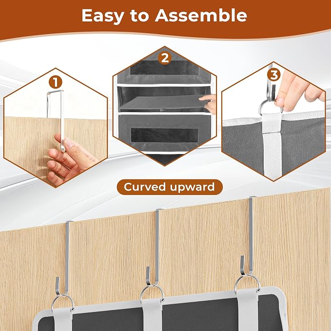 2 Pack 5 Tier Over The Door Organizer - Image 6