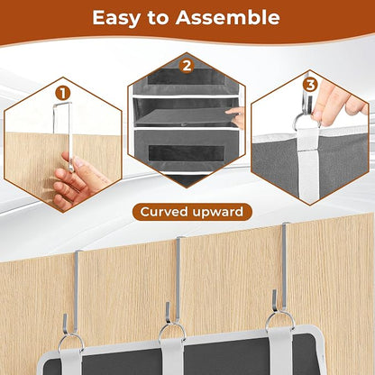 2 Pack 5 Tier Over The Door Organizer - Image 6