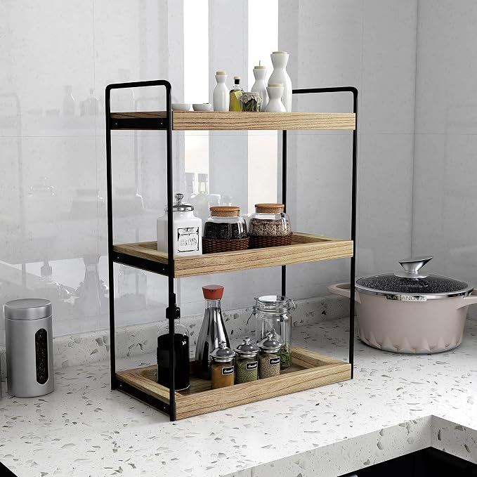 Dorhors Bathroom Counter Organizer, Countertop Tray Storage Shelf | 3 Tier - Image 5