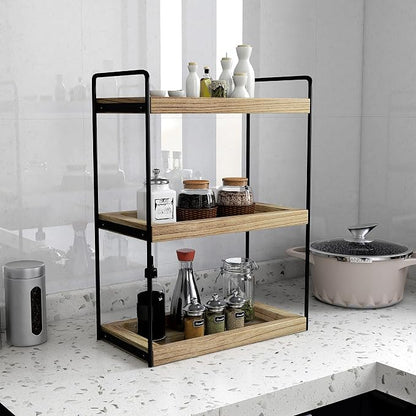 Dorhors Bathroom Counter Organizer, Countertop Tray Storage Shelf | 3 Tier - Image 5