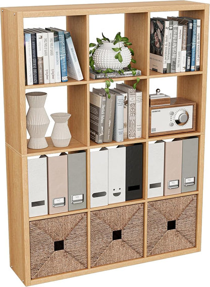 Cube Storage Organizer Bookcase, Decorative 11 inch Open Back Cubical Shelf by VDNEND