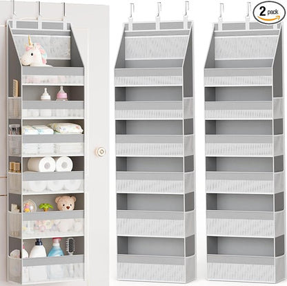 Criusia 2 Pack Over The Door Organizer, Heavy-Duty 6-Shelf Hanging Storage by Criusia