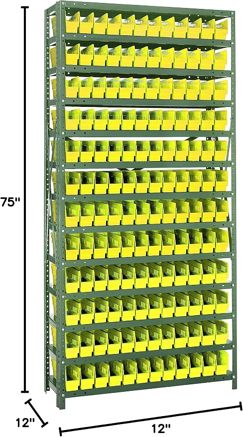 Quantum Storage Systems 1275-100YL Solid Heavy Duty 13 Shelves 144 Economy - Image 2