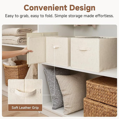 StorageWorks Storage Baskets for Shelves, Foldable Fabric Closet Storage Bins - Image 4