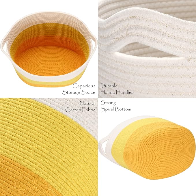 Sea Team Oval Large Cotton Rope Woven Storage Basket - Image 6