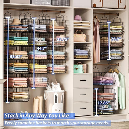 6-Tier Extended Depth Hanging Closet Organizers and Storage - Image 6