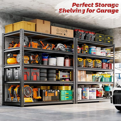 48"W Garage Shelving, 3050LBS Storage Shelves heavy duty, 5 Tier Metal Shelving - Image 4