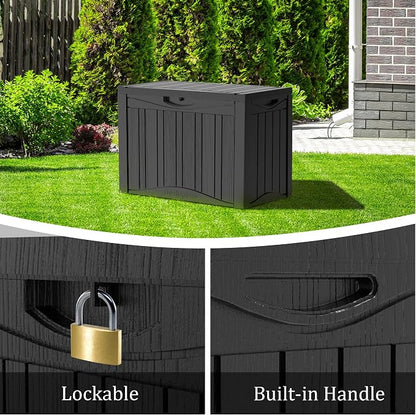 50 Gallon Plus Resin Deck Box, Waterproof Outdoor Storage Box - Image 5