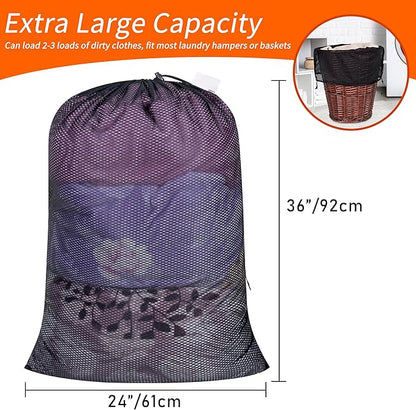 Polecasa Heavy Duty Diamond Mesh Laundry Bag, Machine Washable, Commercial Grade - Image 3
