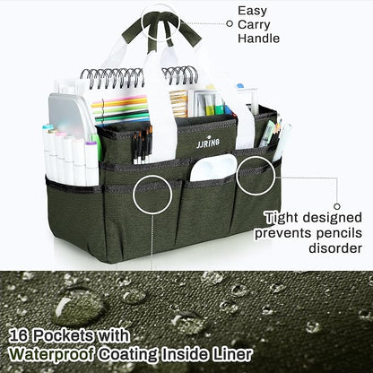 JJRING Craft Organizer Tote Bag, Art Storage Caddy - Image 4
