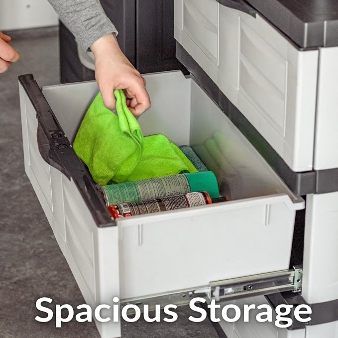 Sunnydaze 3-Tier Storage Cabinet - Image 4