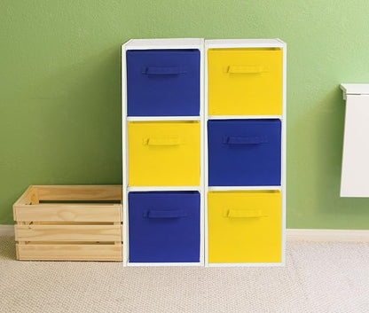 Simple Houseware Foldable Cube Storage Bins, 11-Inch Yellow - Image 5
