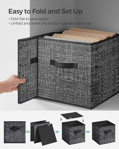 SONGMICS Storage Cubes, 11.8 x 11.8 x 11.8 Inches Non-Woven Fabric Bins - Image 8