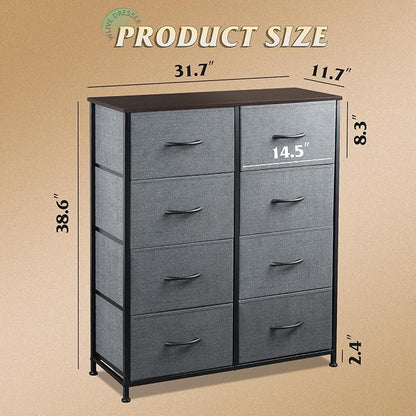 WLIVE Fabric Dresser for Bedroom, Tall Dresser - Image 3