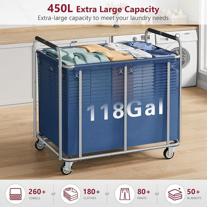 Tajsoon Large Laundry Cart - Image 3