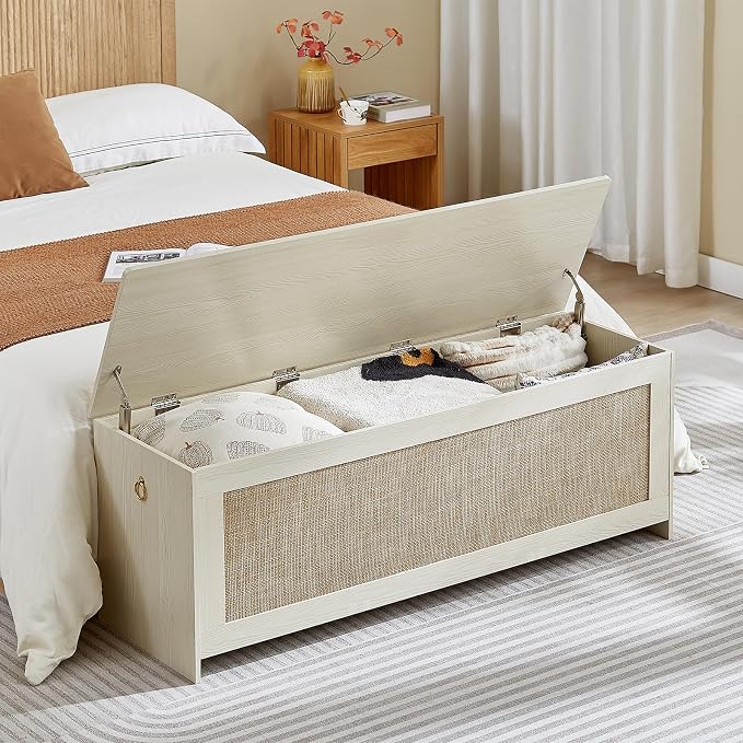 51.2" Storage Chest Extra Large, 51.2x15.7x18.3 Inch, Easy Assembly, Bench - Image 9